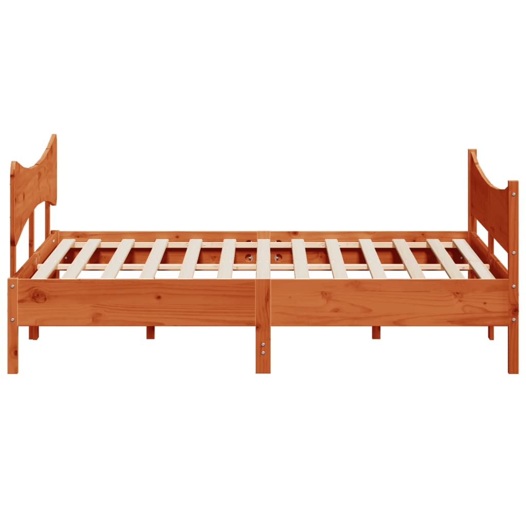 Bedframe zonder matras massief grenenhout wasbruin 180x200 cm is nu te koop bij PeponiXL, paradijselijk wonen!