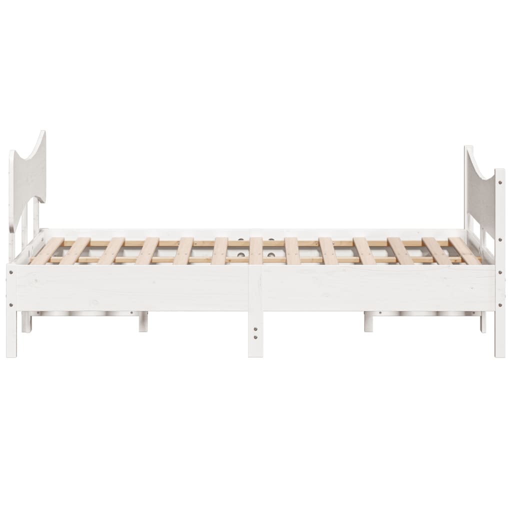 Bedframe zonder matras massief grenenhout wit 160x200 cm is nu te koop bij PeponiXL, paradijselijk wonen!