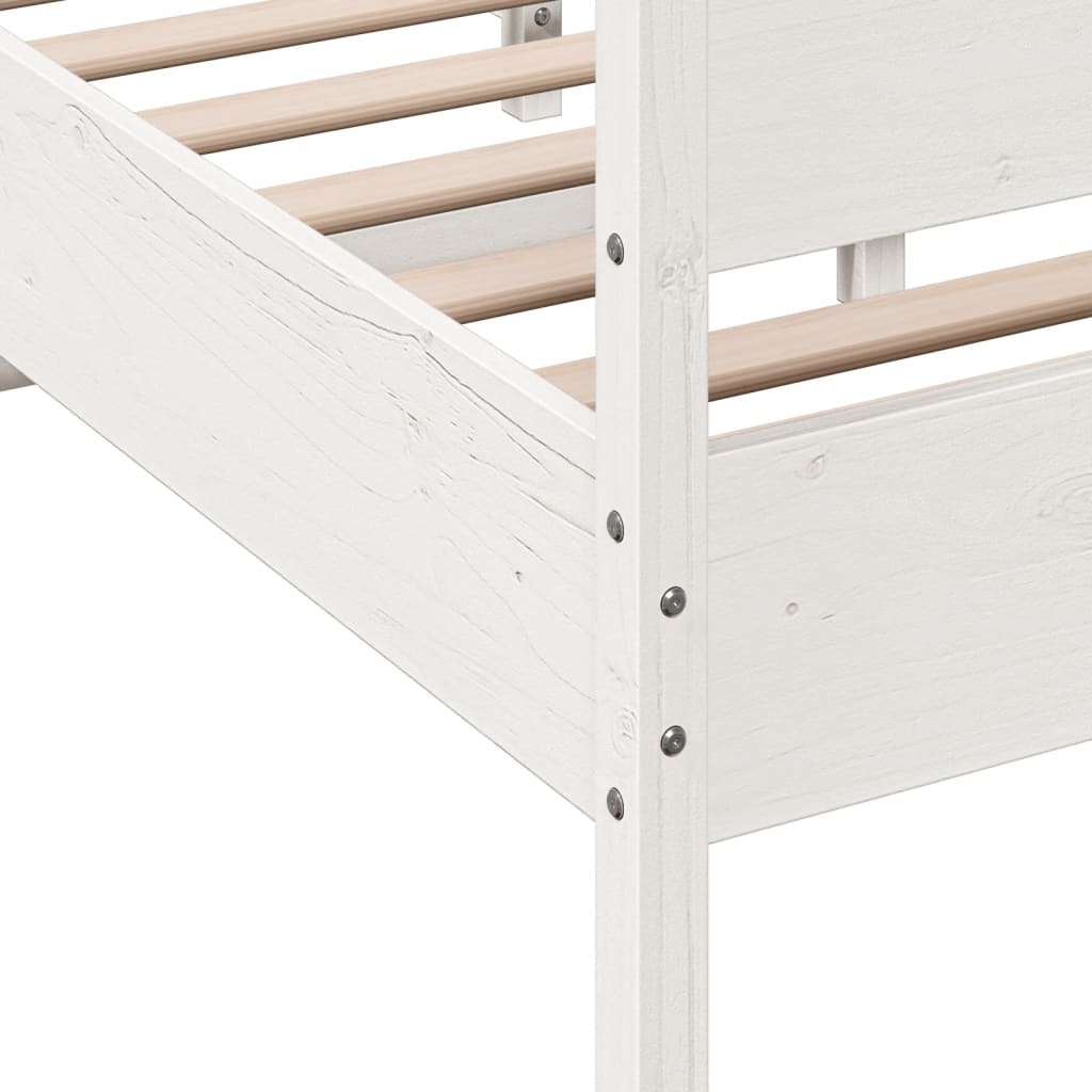 Bedframe zonder matras massief grenenhout wit 160x200 cm is nu te koop bij PeponiXL, paradijselijk wonen!
