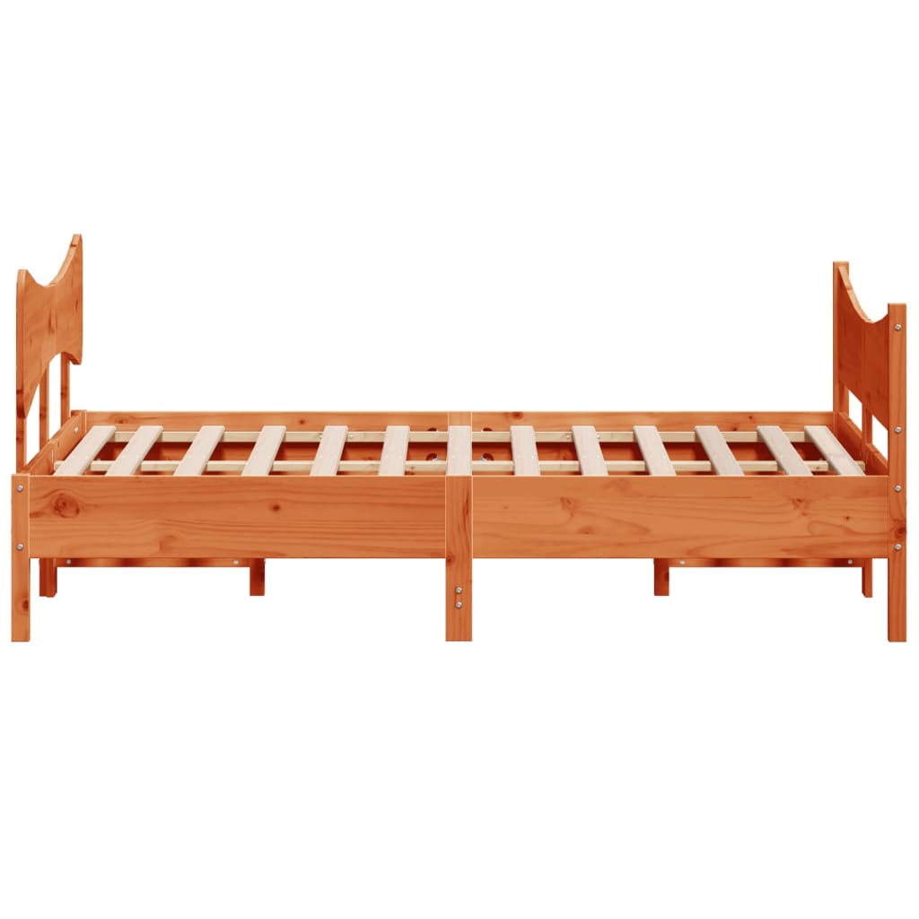Bedframe zonder matras massief grenenhout wasbruin 160x200 cm is nu te koop bij PeponiXL, paradijselijk wonen!