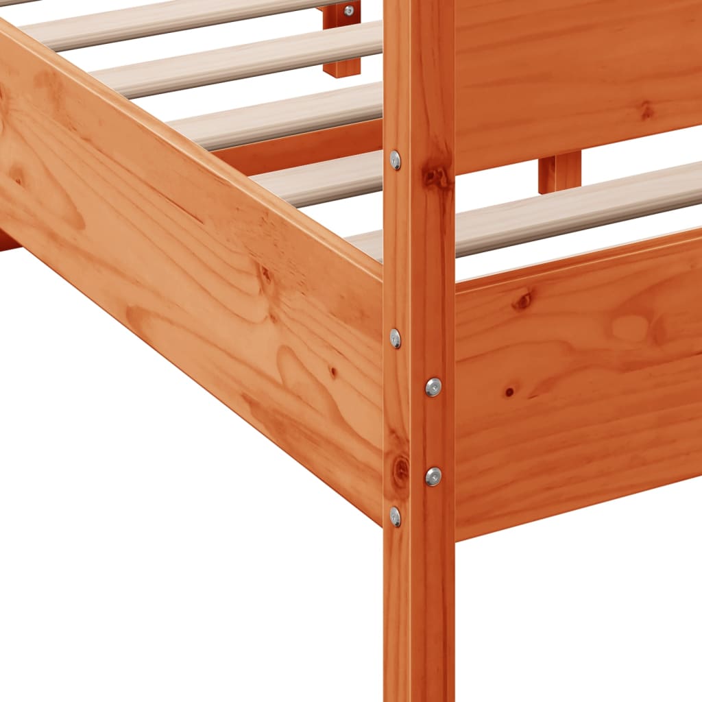Bedframe zonder matras massief grenenhout wasbruin 160x200 cm is nu te koop bij PeponiXL, paradijselijk wonen!