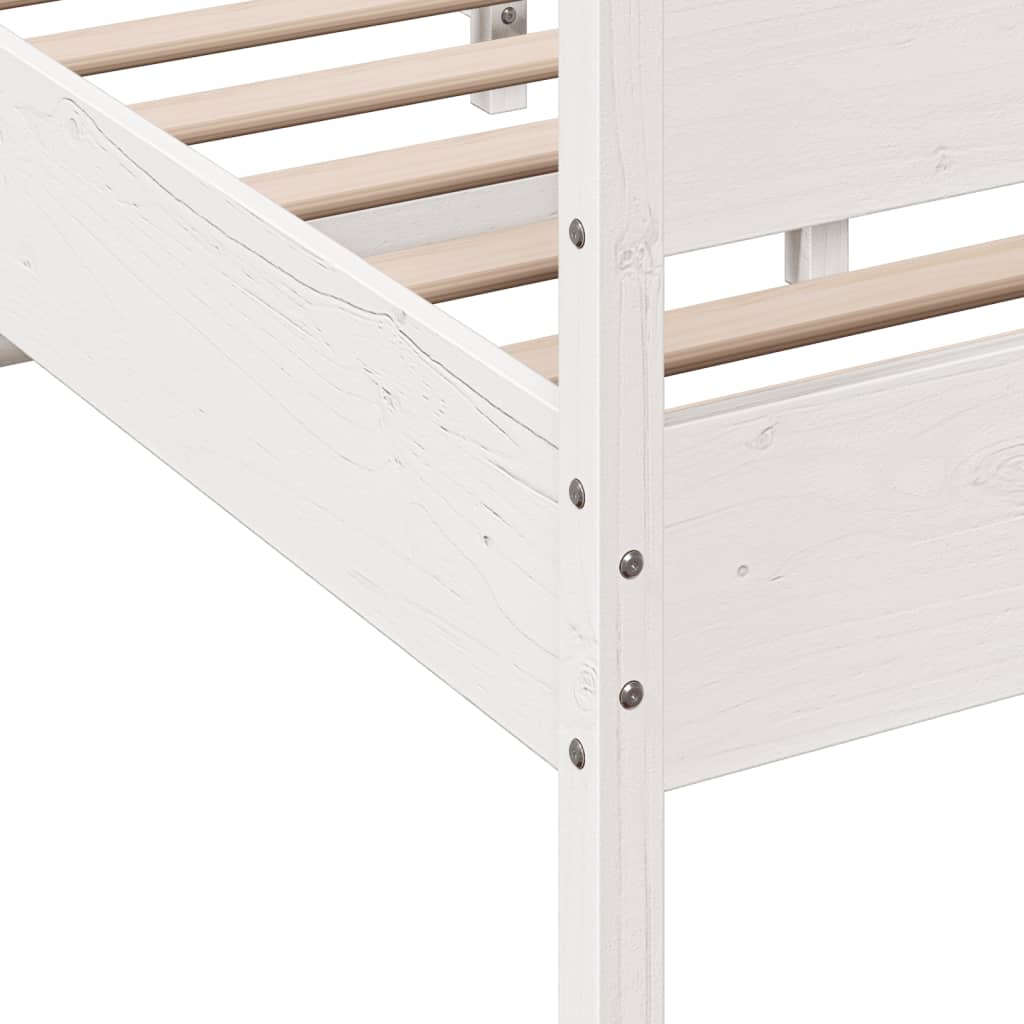Bedframe zonder matras massief grenenhout wit 140x200 cm is nu te koop bij PeponiXL, paradijselijk wonen!