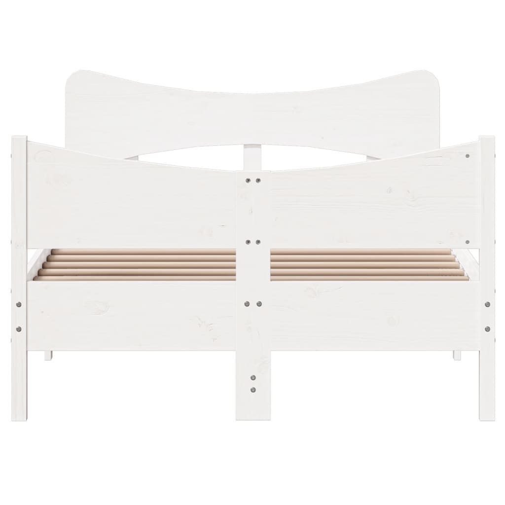 Bedframe zonder matras massief grenenhout wit 120x200 cm is nu te koop bij PeponiXL, paradijselijk wonen!