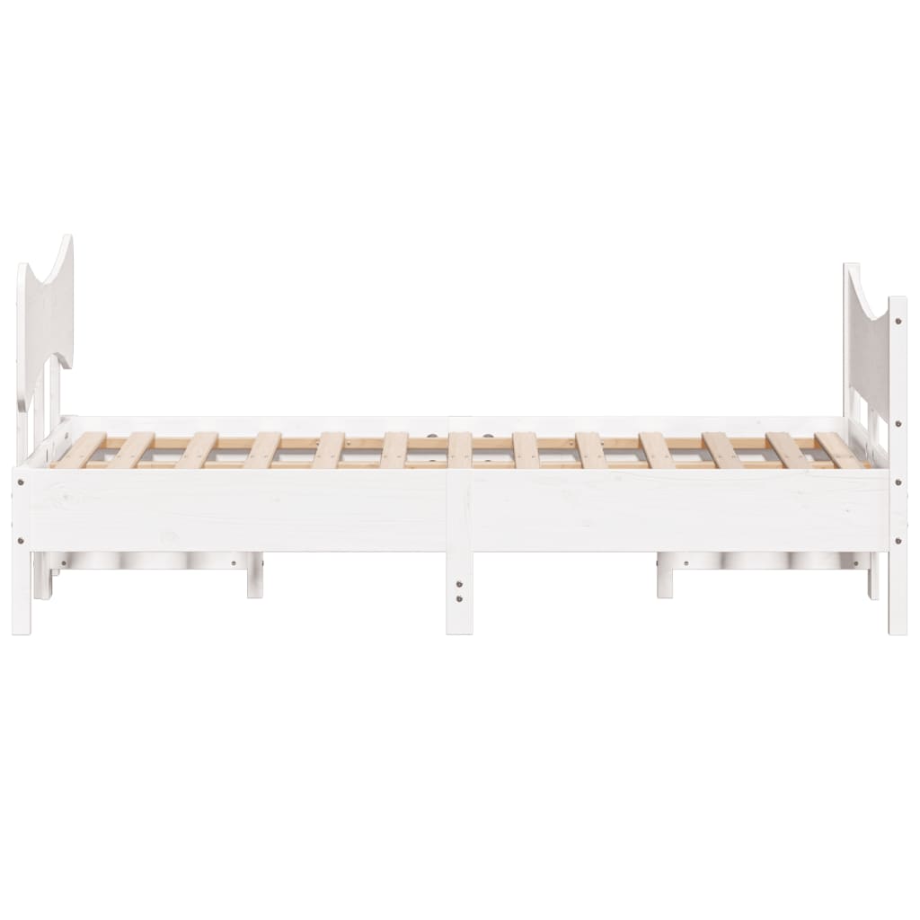 Bedframe zonder matras massief grenenhout wit 120x200 cm is nu te koop bij PeponiXL, paradijselijk wonen!