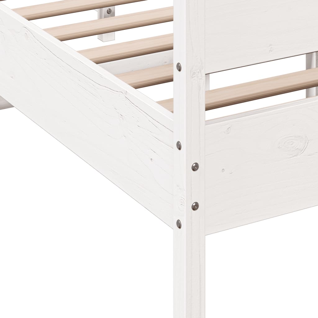 Bedframe zonder matras massief grenenhout wit 120x200 cm is nu te koop bij PeponiXL, paradijselijk wonen!