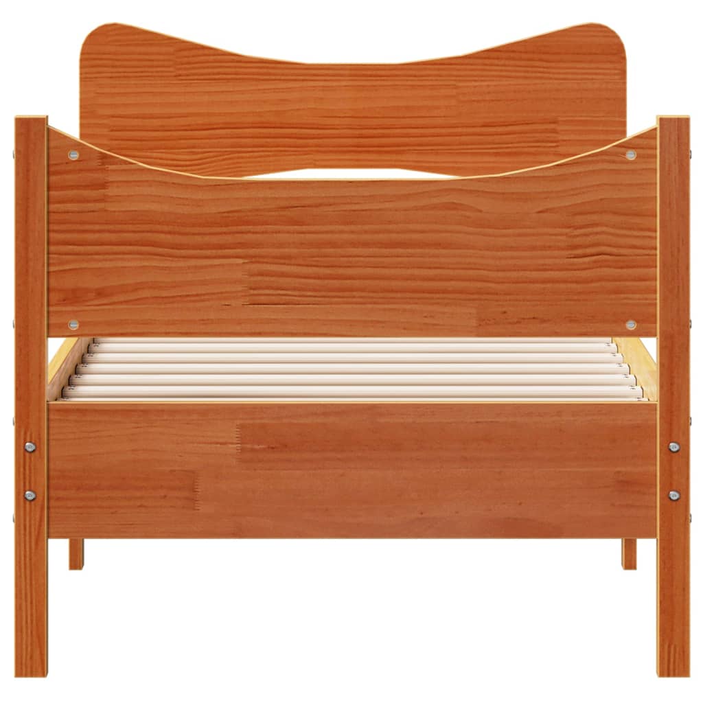 Bedframe zonder matras massief grenenhout wasbruin 90x200 cm is nu te koop bij PeponiXL, paradijselijk wonen!