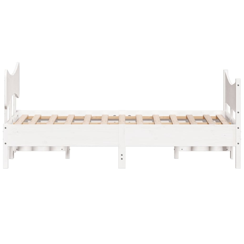 Bedframe zonder matras massief grenenhout wit 120x190 cm is nu te koop bij PeponiXL, paradijselijk wonen!