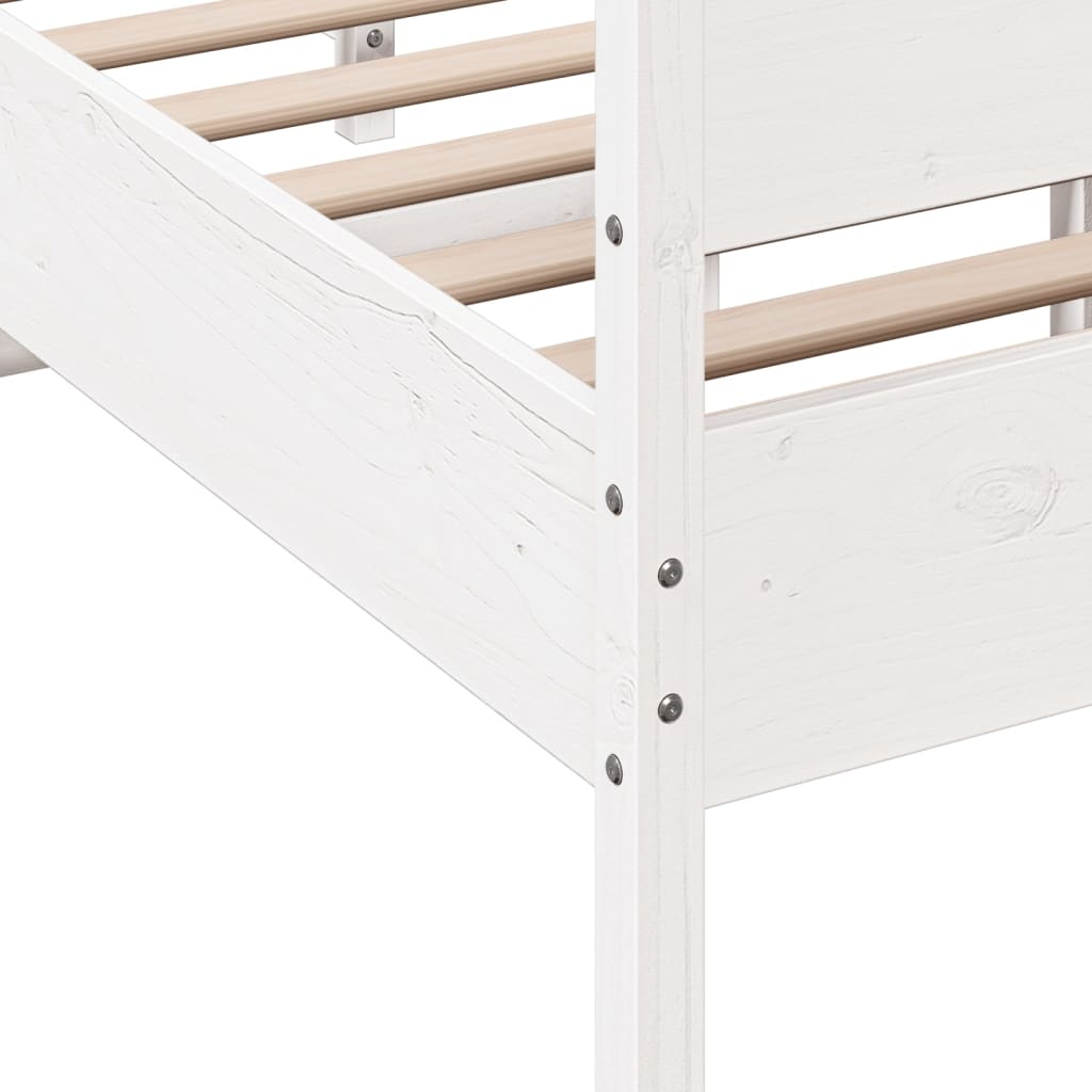 Bedframe zonder matras massief grenenhout wit 120x190 cm is nu te koop bij PeponiXL, paradijselijk wonen!