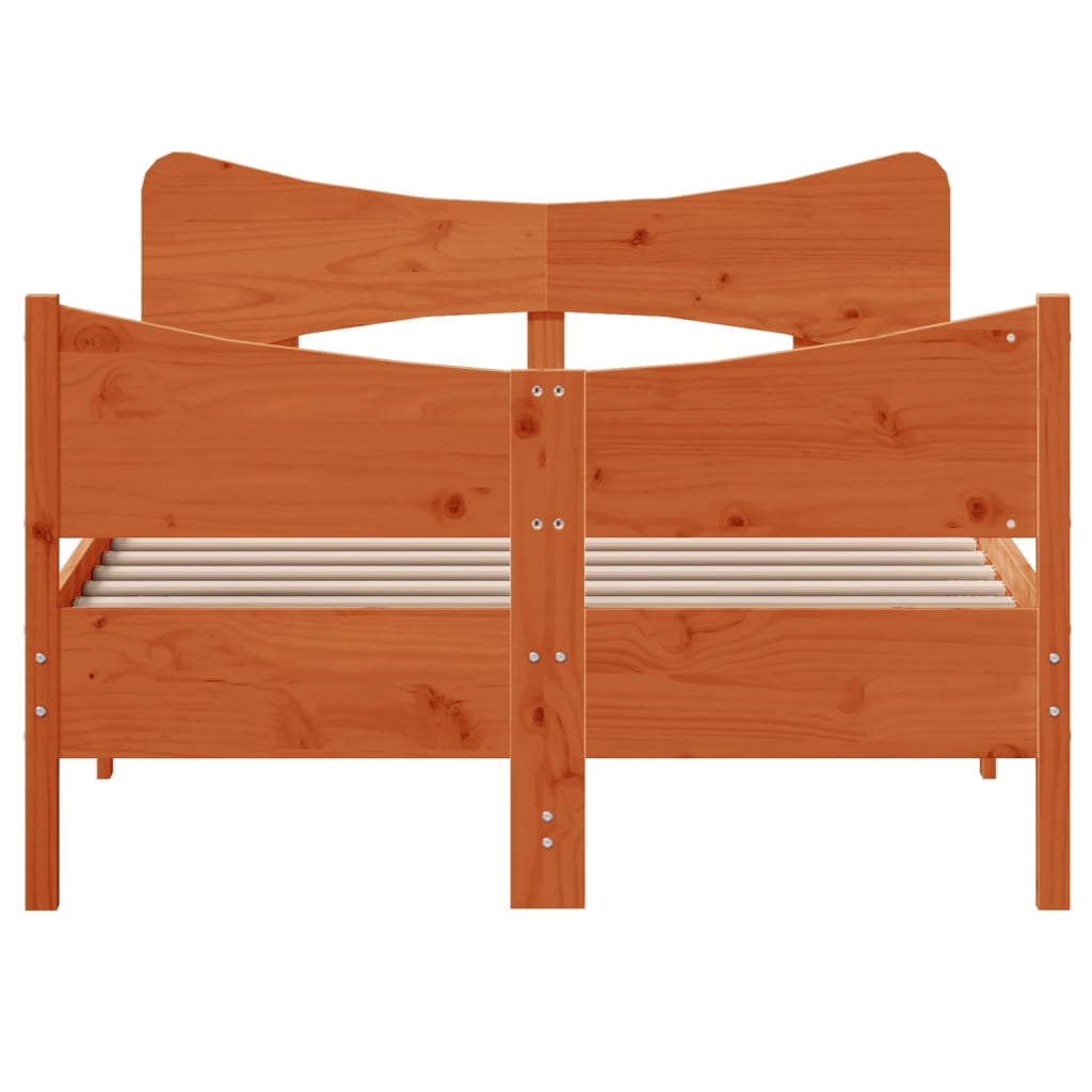 Bedframe zonder matras massief grenenhout wasbruin 120x190 cm is nu te koop bij PeponiXL, paradijselijk wonen!