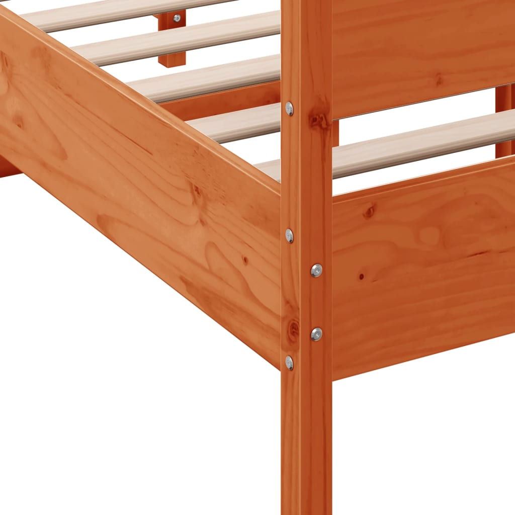 Bedframe zonder matras massief grenenhout wasbruin 120x190 cm is nu te koop bij PeponiXL, paradijselijk wonen!