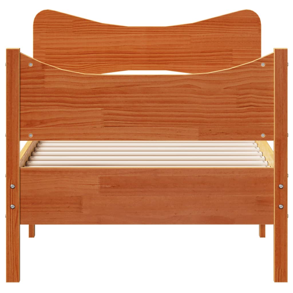Bedframe zonder matras massief grenenhout wasbruin 90x190 cm is nu te koop bij PeponiXL, paradijselijk wonen!