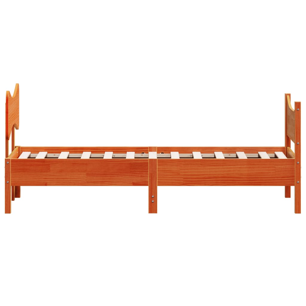Bedframe zonder matras massief grenenhout wasbruin 90x190 cm is nu te koop bij PeponiXL, paradijselijk wonen!