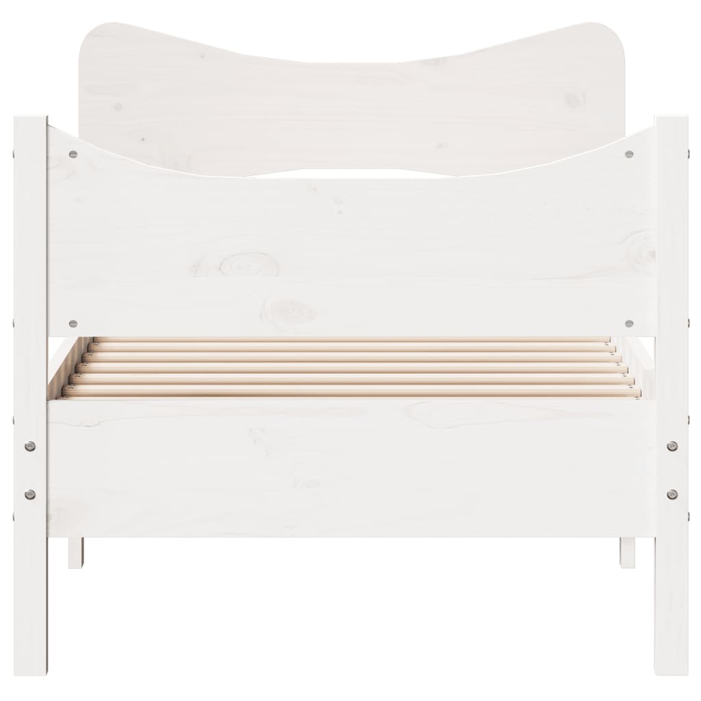 Bedframe zonder matras massief grenenhout wit 75x190 cm is nu te koop bij PeponiXL, paradijselijk wonen!