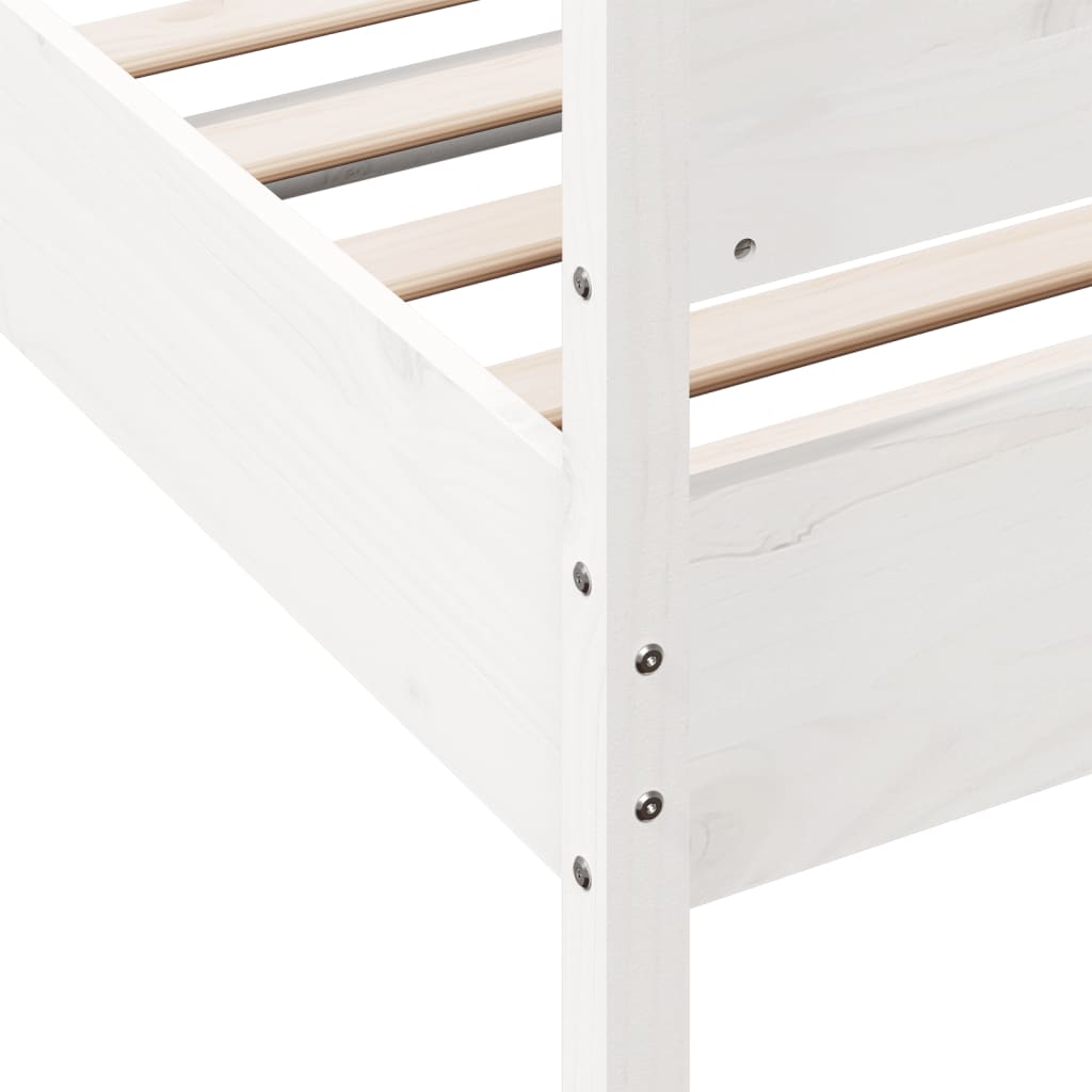 Bedframe zonder matras massief grenenhout wit 75x190 cm is nu te koop bij PeponiXL, paradijselijk wonen!