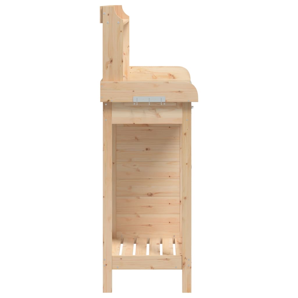 Oppottafel met kast 110,5x45x124,5 cm massief vurenhout is nu te koop bij PeponiXL, paradijselijk wonen!