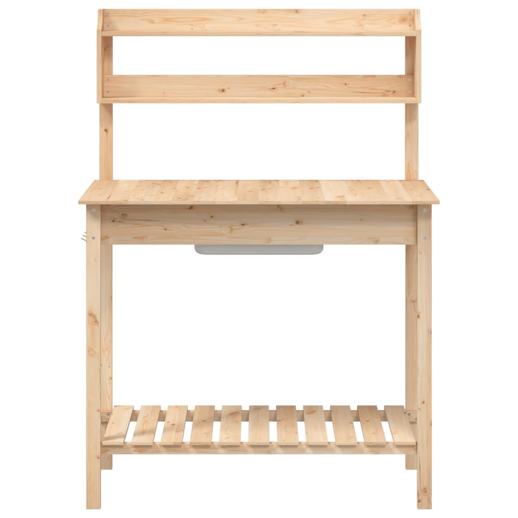 Oppottafel met spoelbak 147,5x44x139,5 cm massief vurenhout is nu te koop bij PeponiXL, paradijselijk wonen!