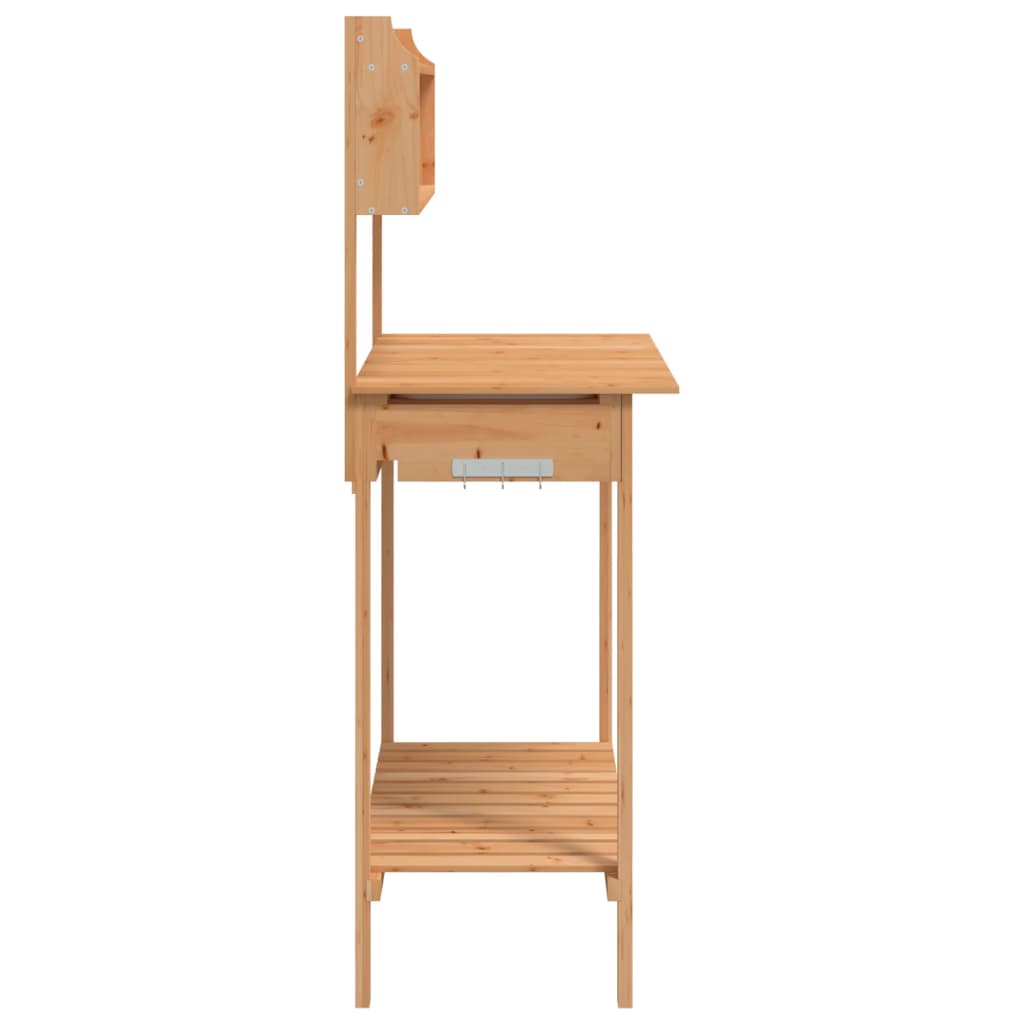 Oppottafel met spoelbak 147,5x44x139,5 cm vurenhout bruin is nu te koop bij PeponiXL, paradijselijk wonen!