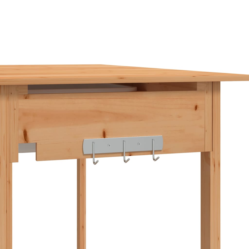 Oppottafel met spoelbak 147,5x44x139,5 cm vurenhout bruin is nu te koop bij PeponiXL, paradijselijk wonen!