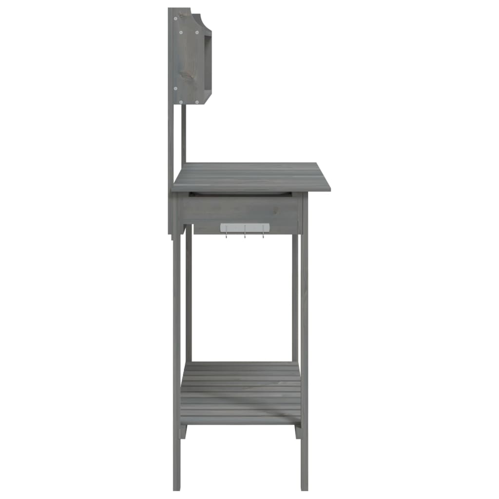 Oppottafel met spoelbak 147,5x44x139,5 cm vurenhout grijs is nu te koop bij PeponiXL, paradijselijk wonen!