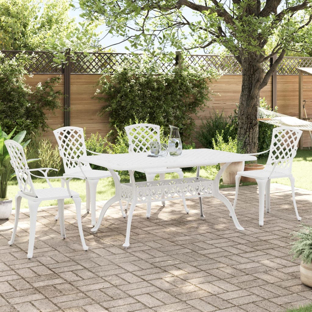 5-delige Tuinset gietaluminium wit is nu te koop bij PeponiXL, paradijselijk wonen!