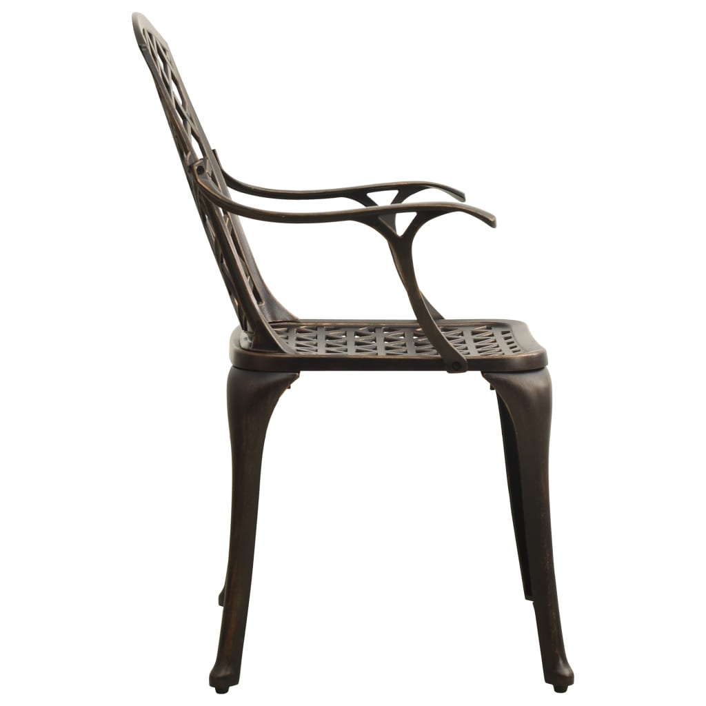 Tuinstoelen 6 st gietaluminium bronskleurig is nu te koop bij PeponiXL, paradijselijk wonen!