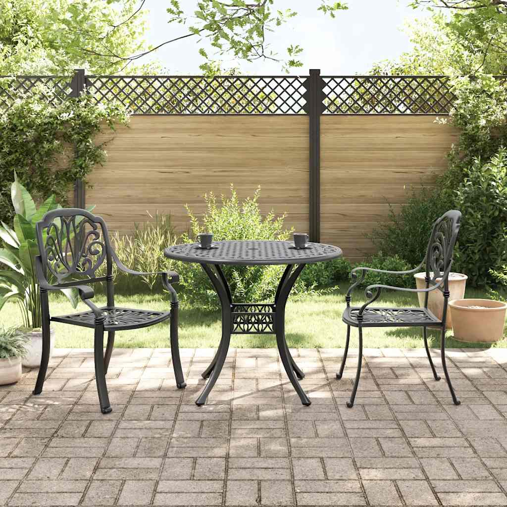 3-delige Bistroset gietaluminium zwart is nu te koop bij PeponiXL, paradijselijk wonen!