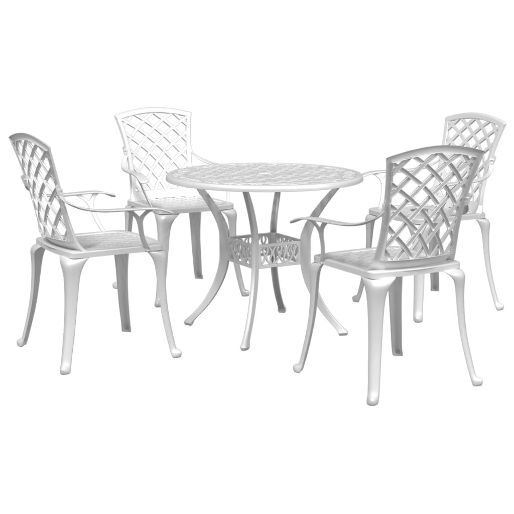 5-delige Tuinset gietaluminium wit is nu te koop bij PeponiXL, paradijselijk wonen!