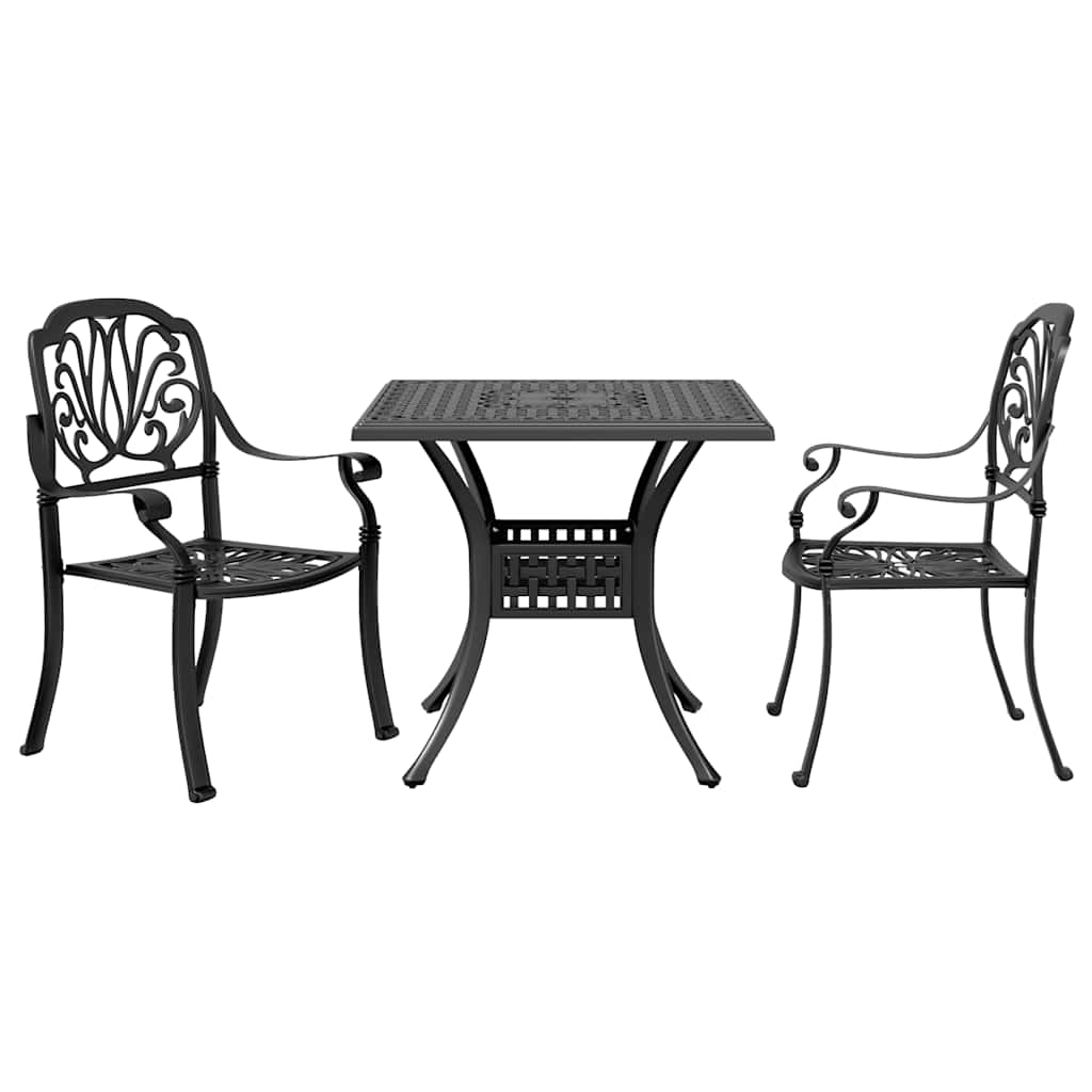 3-delige Bistroset gietaluminium zwart is nu te koop bij PeponiXL, paradijselijk wonen!