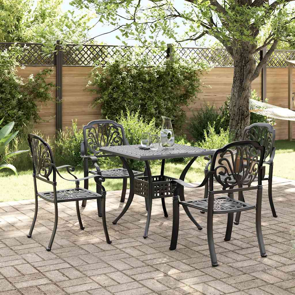 5-delige Tuinset gietaluminium zwart is nu te koop bij PeponiXL, paradijselijk wonen!