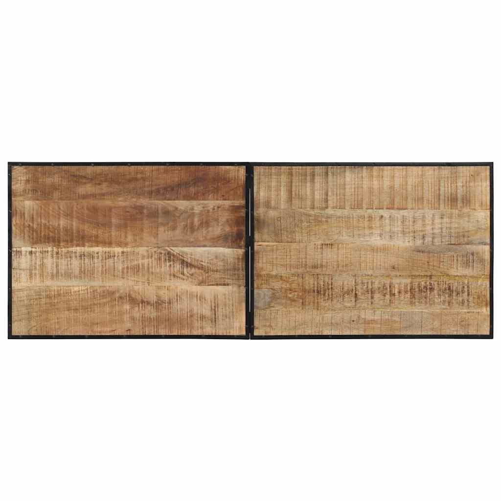 7-delige Barset massief ruw mangohout en metaal is nu te koop bij PeponiXL, paradijselijk wonen!