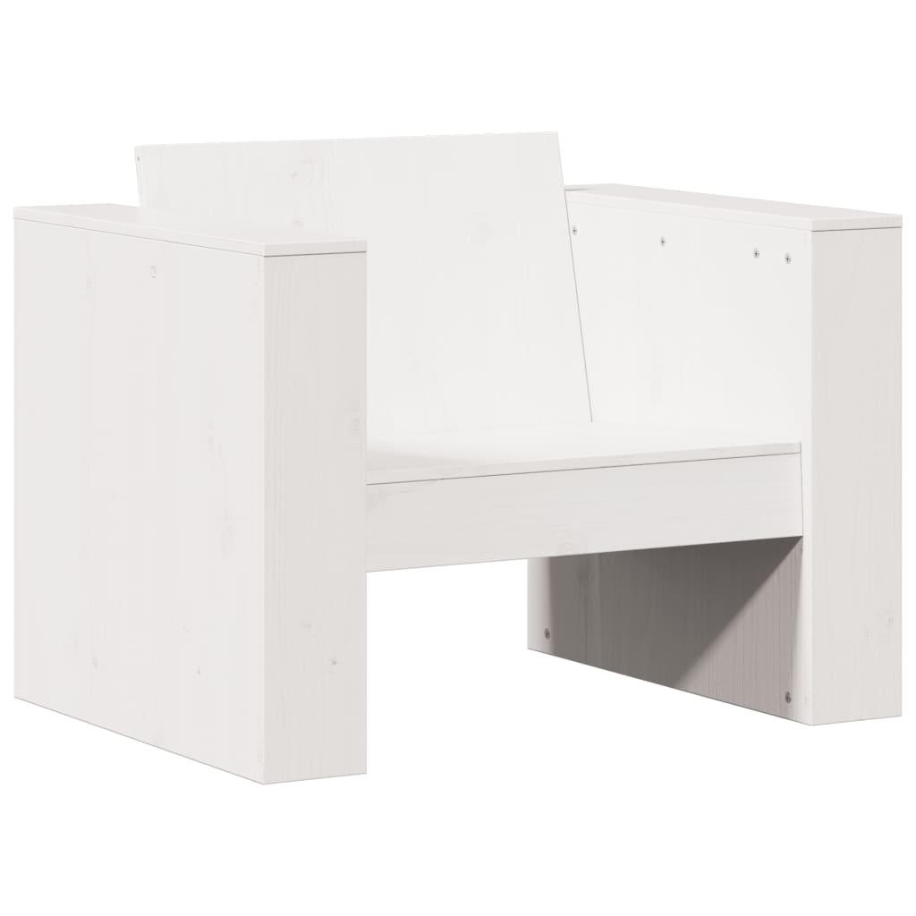 Tuinbank 79x60x62 cm massief grenenhout wit is nu te koop bij PeponiXL, paradijselijk wonen!