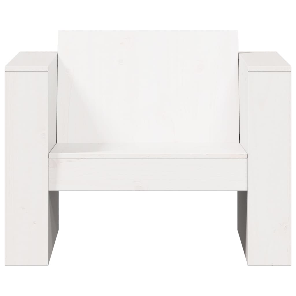 Tuinbank 79x60x62 cm massief grenenhout wit is nu te koop bij PeponiXL, paradijselijk wonen!