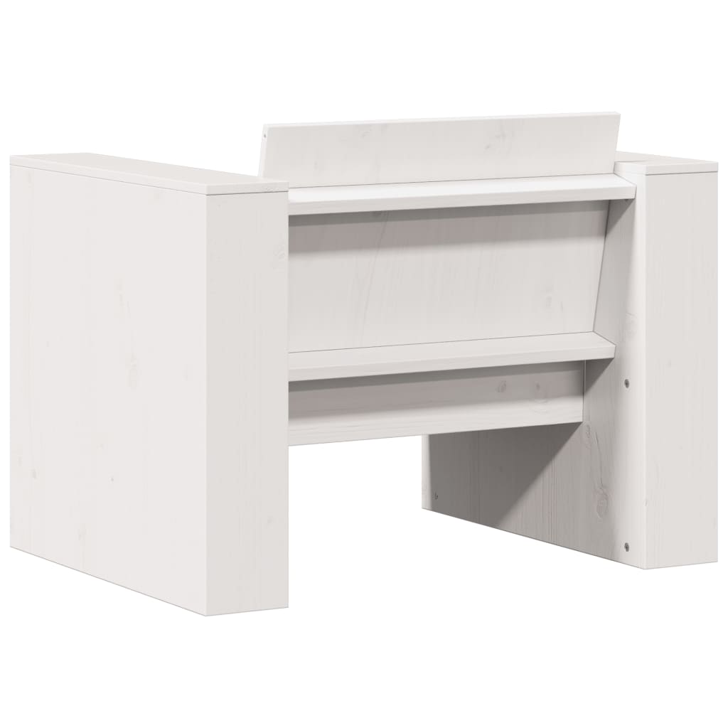 Tuinbank 79x60x62 cm massief grenenhout wit is nu te koop bij PeponiXL, paradijselijk wonen!