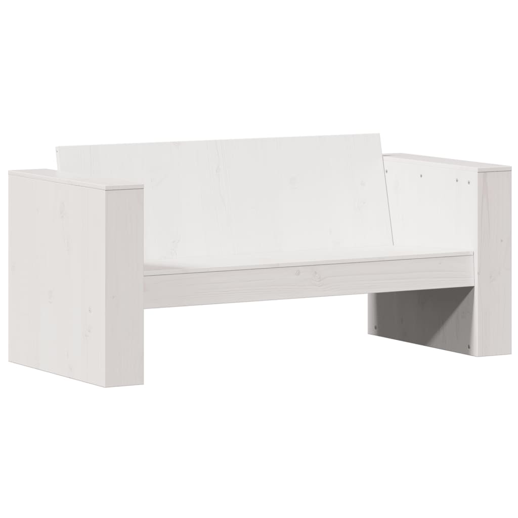Tuinbank 2-zits 134x60x62 cm massief grenenhout wit is nu te koop bij PeponiXL, paradijselijk wonen!