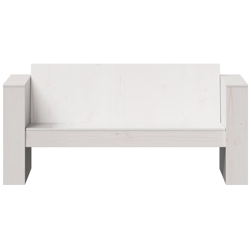 Tuinbank 2-zits 134x60x62 cm massief grenenhout wit is nu te koop bij PeponiXL, paradijselijk wonen!