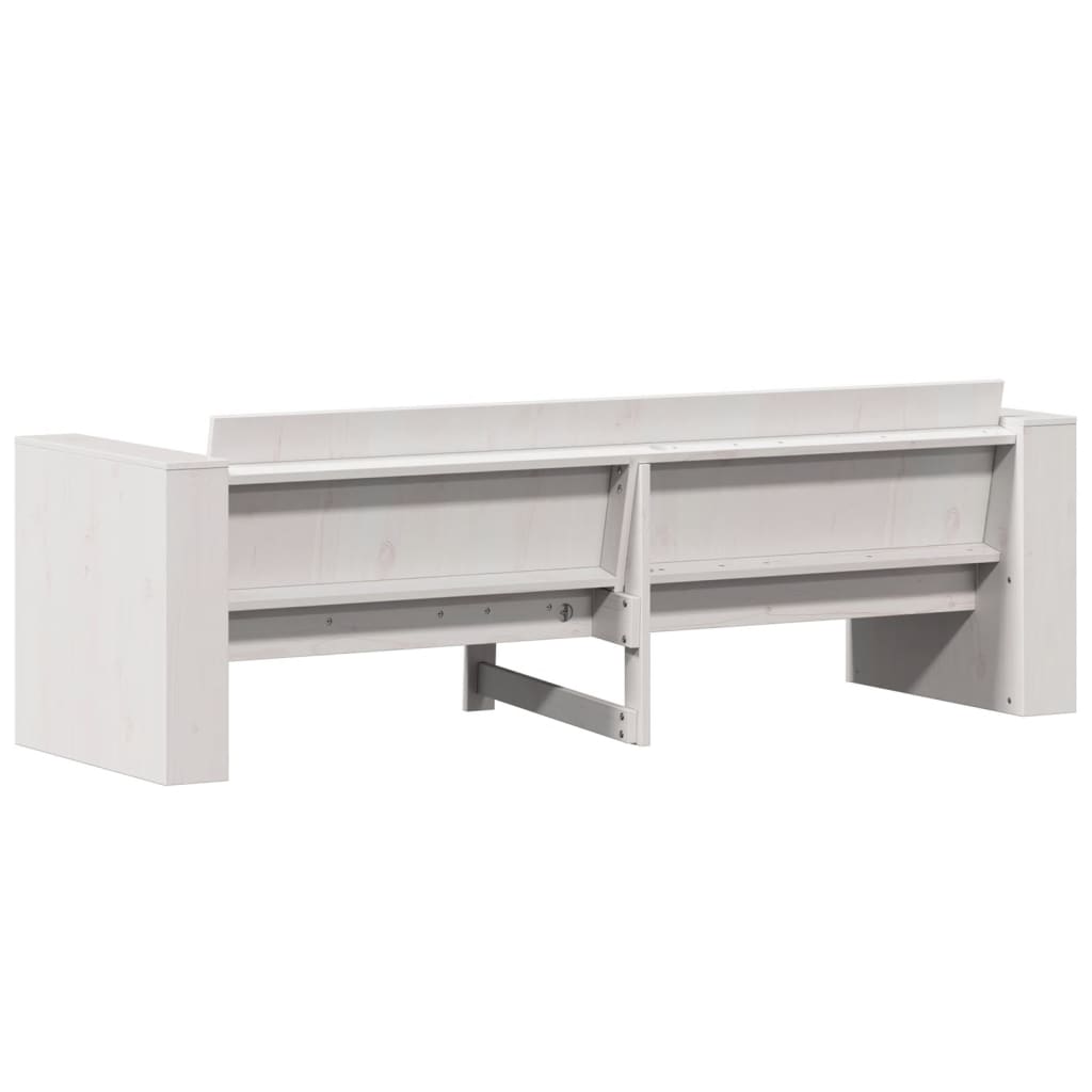 Tuinbank 3-zits 189x60x62 cm massief grenenhout wit is nu te koop bij PeponiXL, paradijselijk wonen!