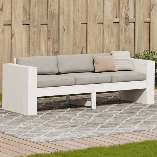 Tuinbank 3-zits 189x60x62 cm massief grenenhout wit is nu te koop bij PeponiXL, paradijselijk wonen!