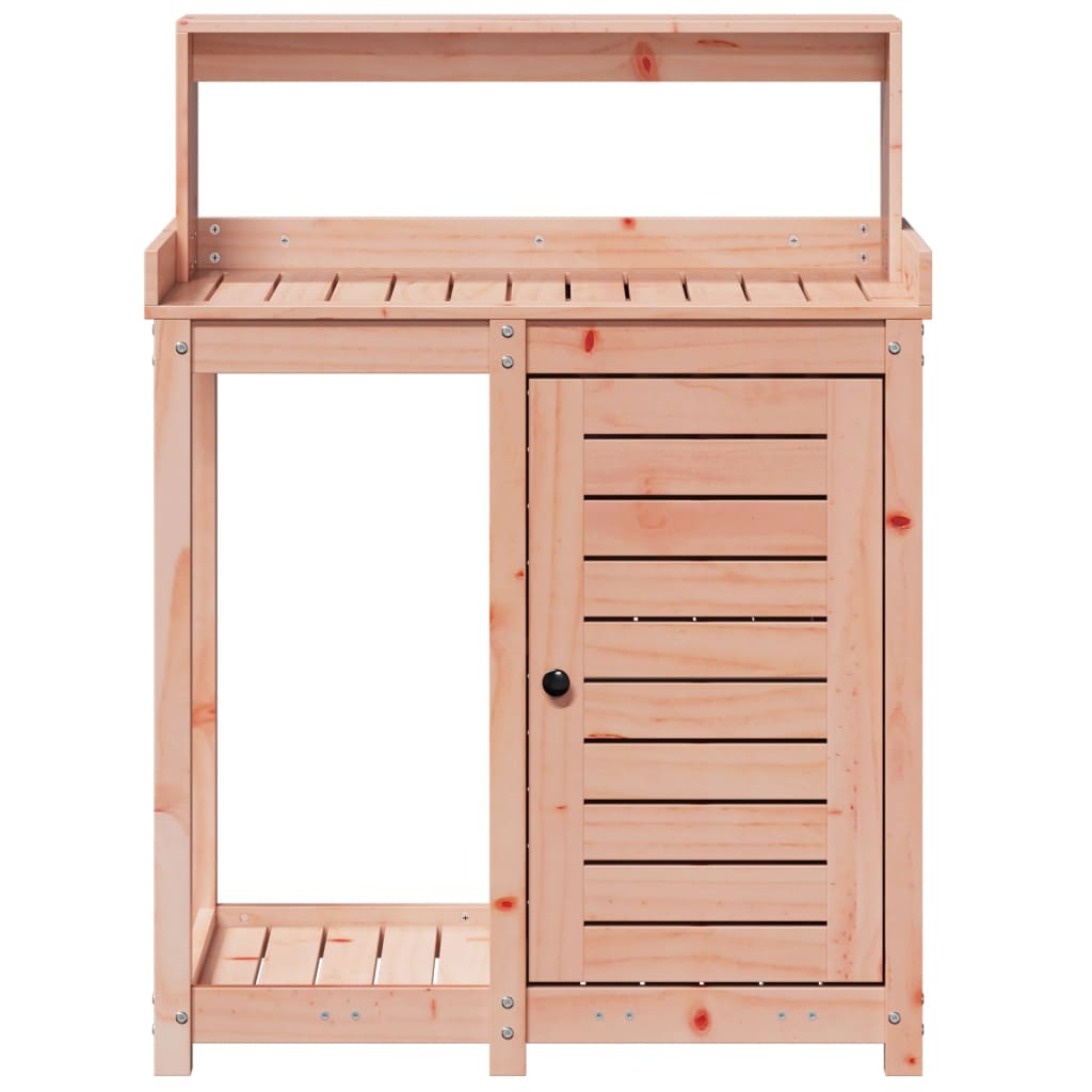 Oppottafel met schappen 82,5x50x109,5 cm massief douglashout is nu te koop bij PeponiXL, paradijselijk wonen!