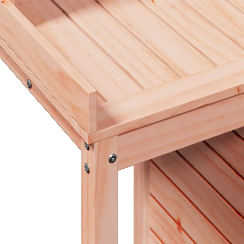 Oppottafel met schappen 82,5x50x109,5 cm massief douglashout is nu te koop bij PeponiXL, paradijselijk wonen!