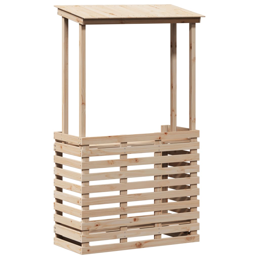 Tuinbartafel met dak 112,5x57x195,5 cm massief hout is nu te koop bij PeponiXL, paradijselijk wonen!
