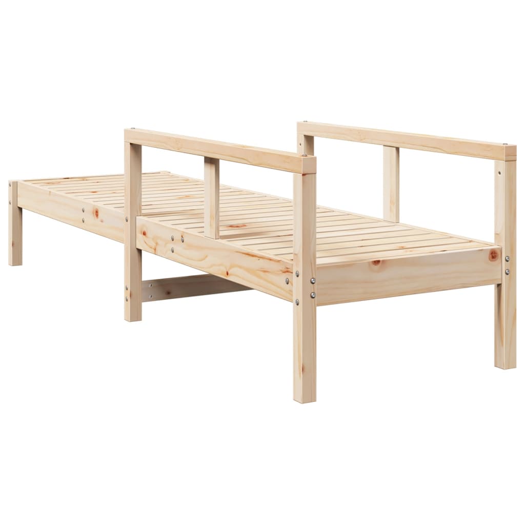 Ligstoel 199,5x62x55 cm massief grenenhout is nu te koop bij PeponiXL, paradijselijk wonen!