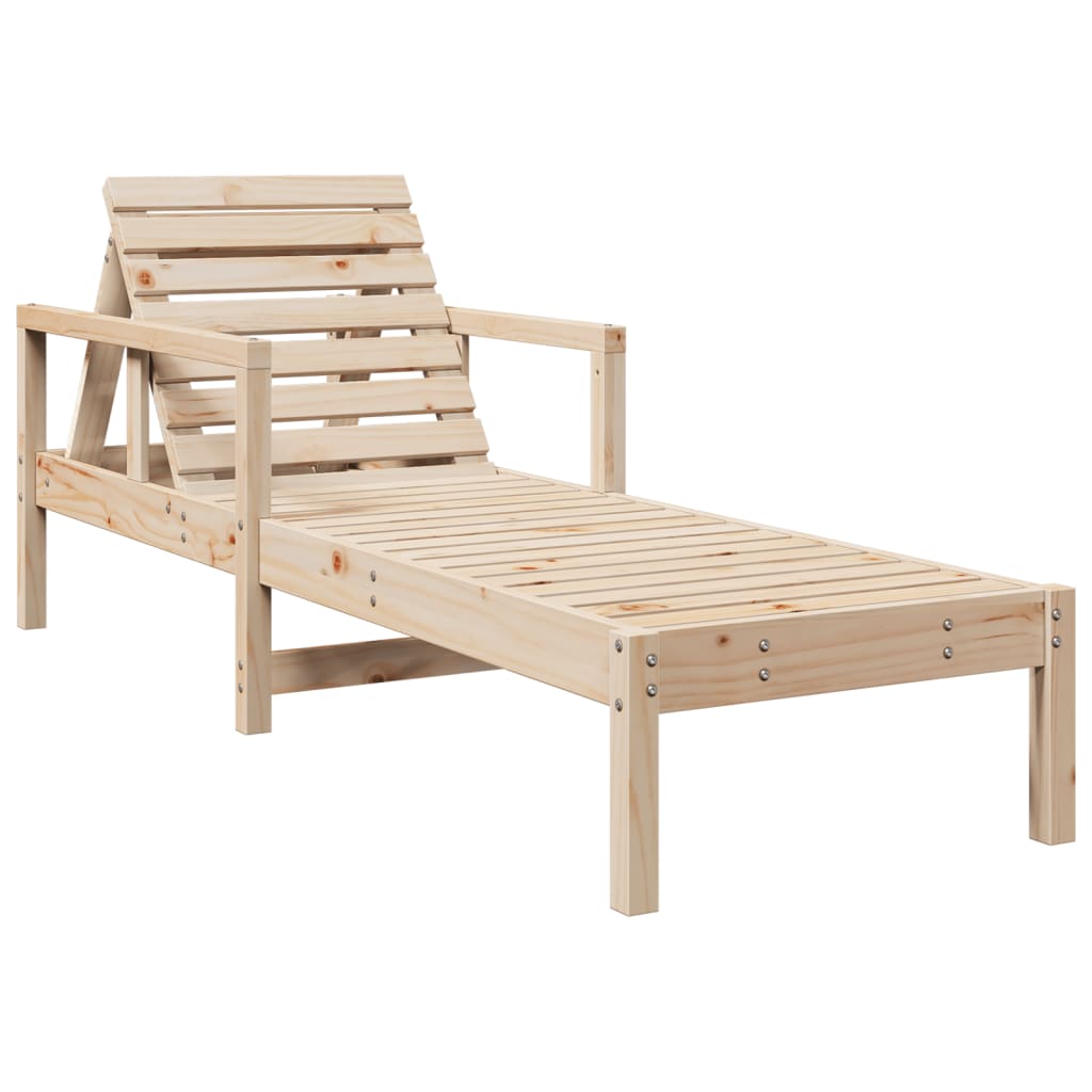 Ligstoel 199,5x62x55 cm massief grenenhout is nu te koop bij PeponiXL, paradijselijk wonen!