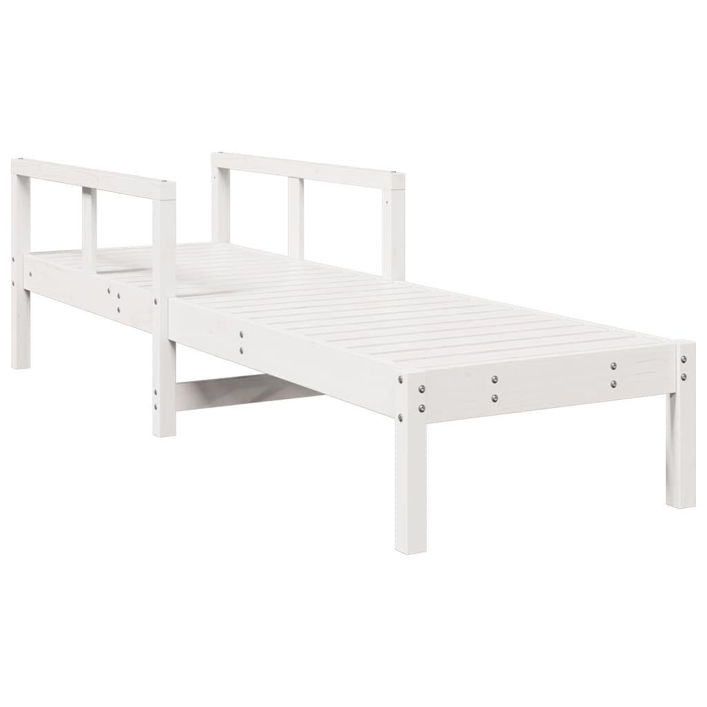 Ligstoel 199,5x62x55 cm massief grenenhout wit is nu te koop bij PeponiXL, paradijselijk wonen!