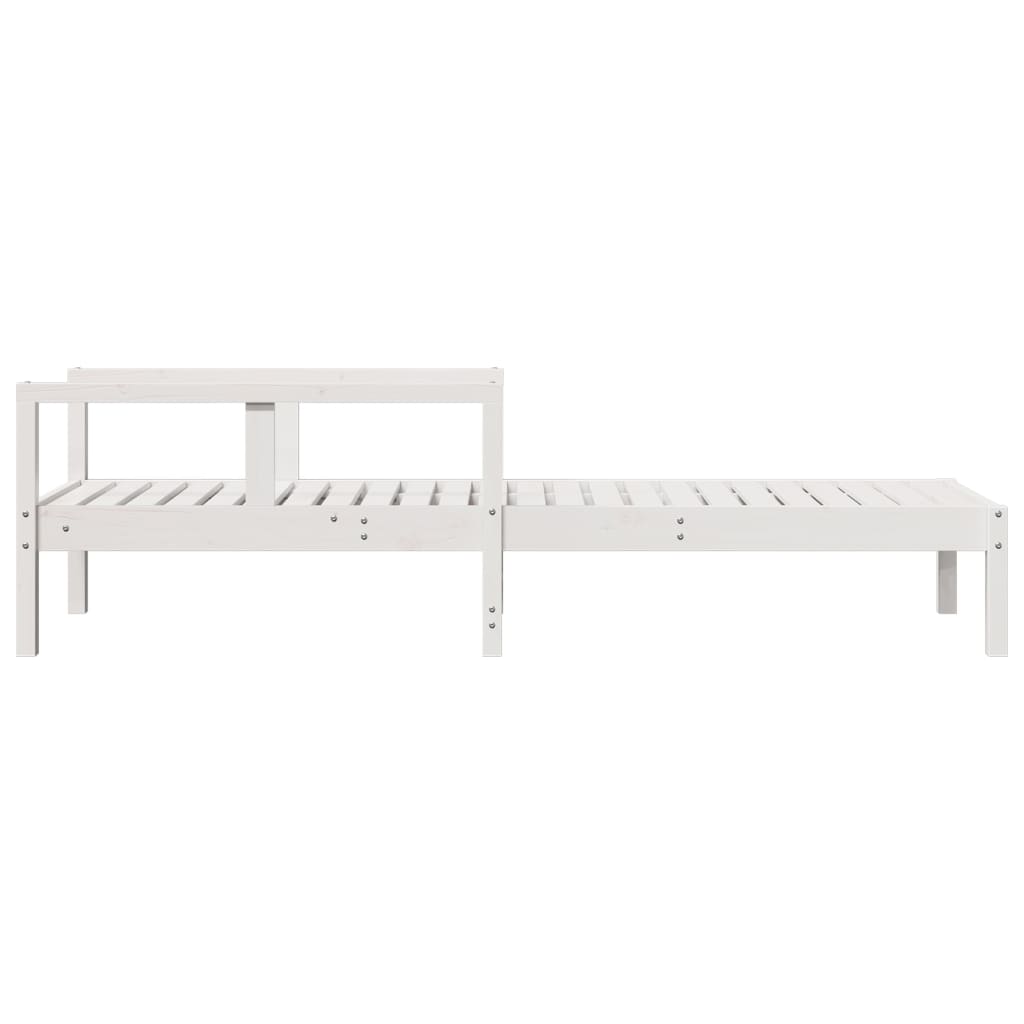 Ligstoel 199,5x62x55 cm massief grenenhout wit is nu te koop bij PeponiXL, paradijselijk wonen!