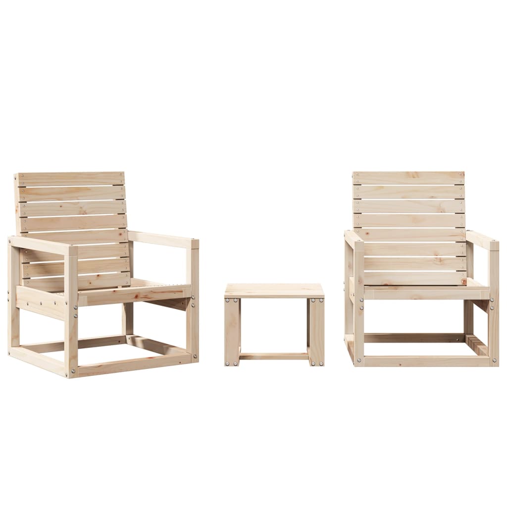 3-delige Loungeset massief grenenhout is nu te koop bij PeponiXL, paradijselijk wonen!