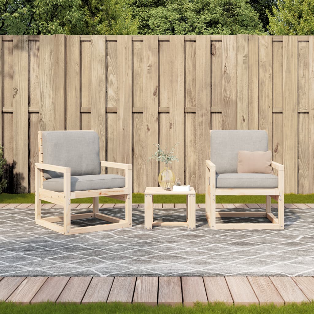3-delige Loungeset massief grenenhout is nu te koop bij PeponiXL, paradijselijk wonen!