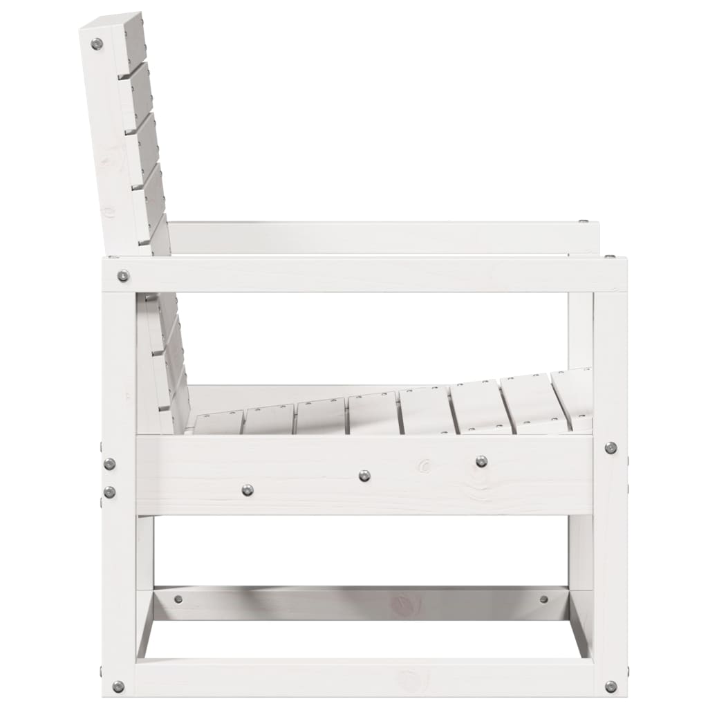 3-delige Loungeset massief grenenhout wit is nu te koop bij PeponiXL, paradijselijk wonen!