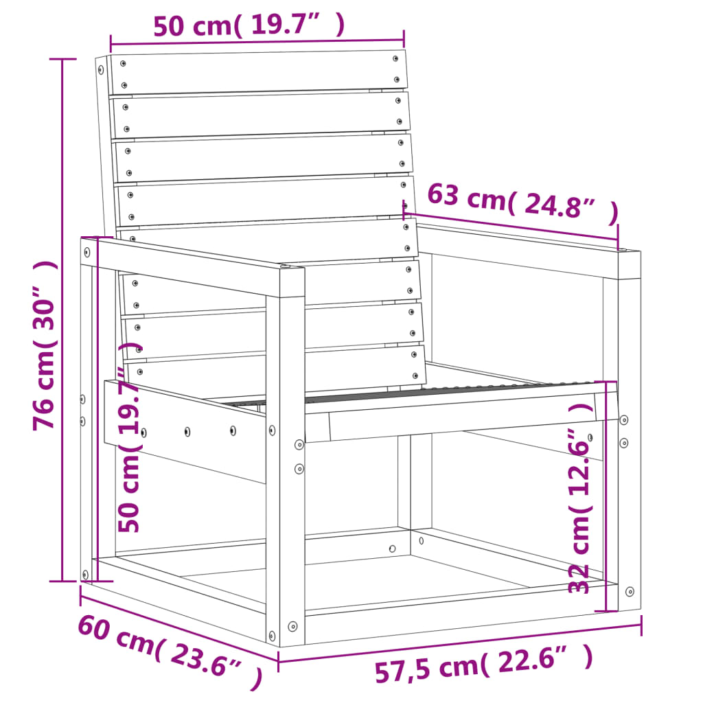 3-delige Loungeset massief grenenhout wit is nu te koop bij PeponiXL, paradijselijk wonen!