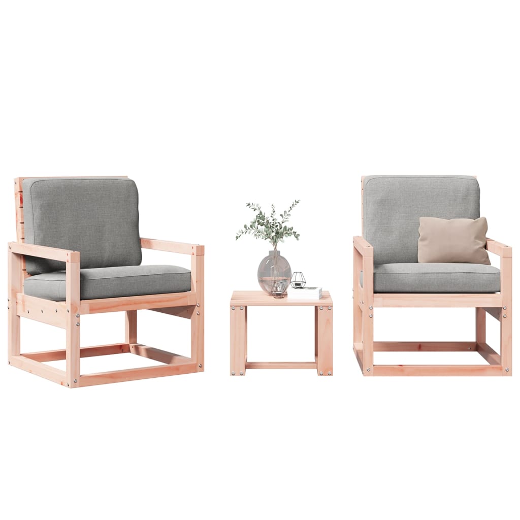 3-delige Loungeset massief douglashout is nu te koop bij PeponiXL, paradijselijk wonen!