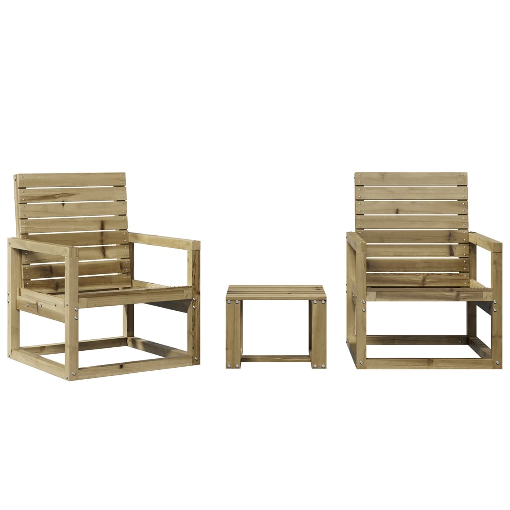 3-delige Loungeset geïmpregneerd grenenhout is nu te koop bij PeponiXL, paradijselijk wonen!